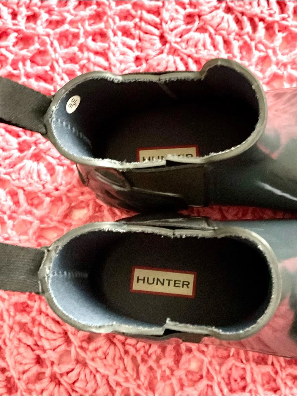 Hunter Glossy Charcoal Grey Chelsea Rain Booties